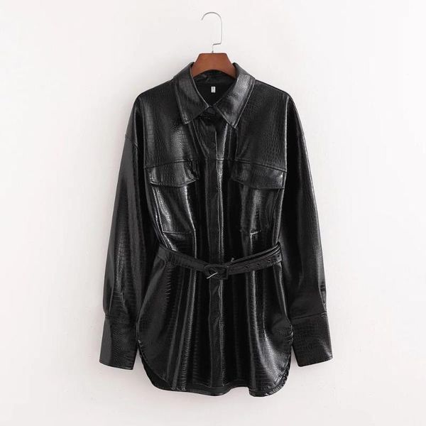 2021 new autumn winter women long jackets faux leather belted long sleeves woman coat casual fashion woman clothes, Black
2021 new autumn winter women long jackets faux leather belted long sleeves woman coat casual fashion woman clothes, Black