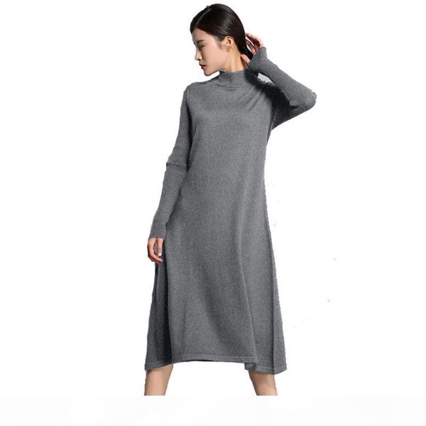 women sweater dress autumn winter cashmere blending half turtleneck casual long loose soft femme dresses vestidos t191130, White;black
women sweater dress autumn winter cashmere blending half turtleneck casual long loose soft femme dresses vestidos t191130, White;black