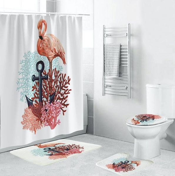 bath accessory set 4 flamingo leaf shower curtain seats carpet covers toilet seat mats bathtub are for bathroom decor
bath accessory set 4 flamingo leaf shower curtain seats carpet covers toilet seat mats bathtub are for bathroom decor