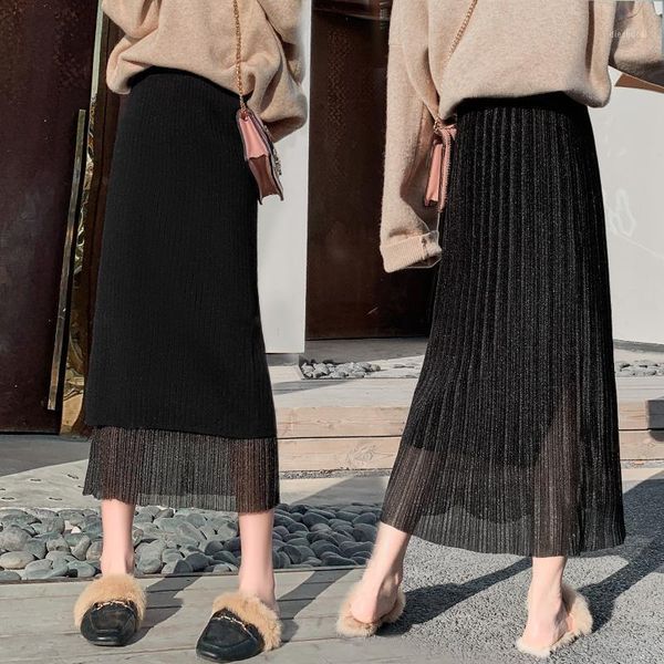 autumn winter new double-sided clothes knitting pleated skirt female slit long bag hip skirt super fire high waist1, Black
autumn winter new double-sided clothes knitting pleated skirt female slit long bag hip skirt super fire high waist1, Black