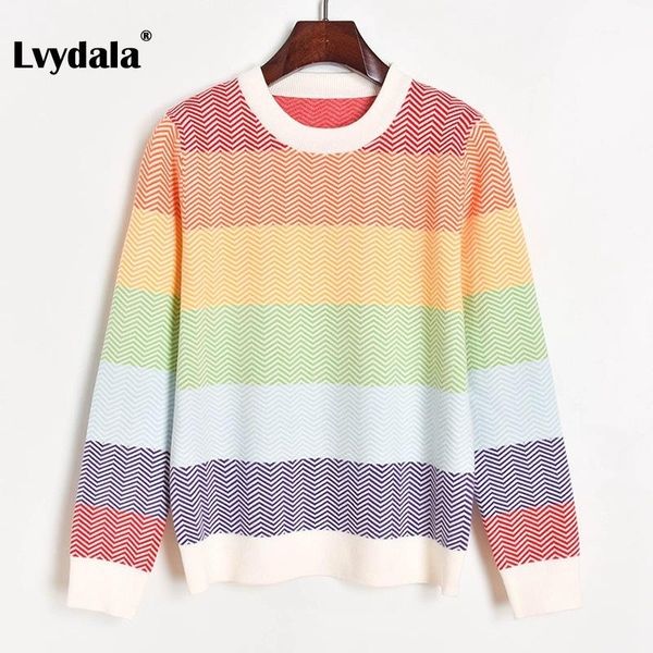 lvydala high end runway fashion women's full sleeves fancy striped knittin pullovers, White;black
lvydala high end runway fashion women's full sleeves fancy striped knittin pullovers, White;black