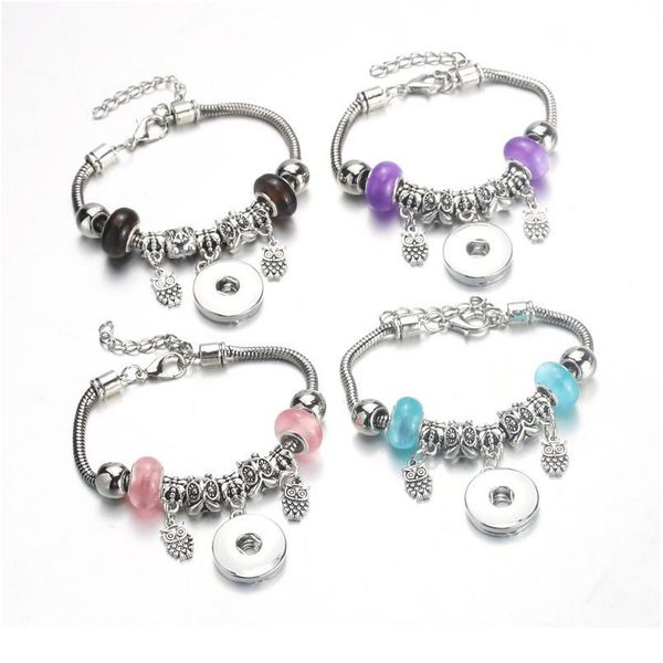 new 5 colors owl snap bracelet lobster buckle snake chain bangles beaded bracelet fit 18mm snap jewelry wo bbylpg, Golden;silver
new 5 colors owl snap bracelet lobster buckle snake chain bangles beaded bracelet fit 18mm snap jewelry wo bbylpg, Golden;silver
