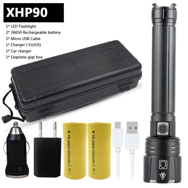 xhp90 powerful led flashlight zoomable bulbs usb rechargeable torch 18650 or 26650 battery portable light for camping lantern ce bbytva
xhp90 powerful led flashlight zoomable bulbs usb rechargeable torch 18650 or 26650 battery portable light for camping lantern ce bbytva