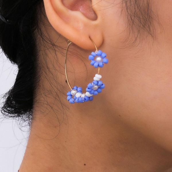 hoop & huggie imitation pearl multicolor flower beads earrings for women handmade boho ear vintage jewelry big statement, Golden;silver
hoop & huggie imitation pearl multicolor flower beads earrings for women handmade boho ear vintage jewelry big statement, Golden;silver
