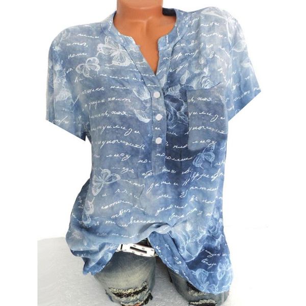 women's blouses & shirts letter printing temperament blouse short sleeve casual fashion shirt woman elegant top, White
women's blouses & shirts letter printing temperament blouse short sleeve casual fashion shirt woman elegant top, White