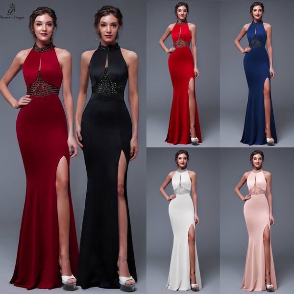 backless elegant evening dress charming slit side open prom formal party dress vestido de festa elegant vintage robe longue 201114, White;black
backless elegant evening dress charming slit side open prom formal party dress vestido de festa elegant vintage robe longue 201114, White;black