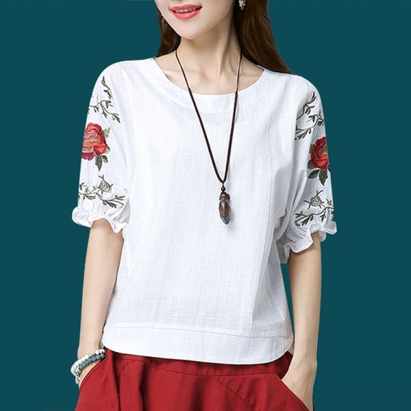 4bwkv large size linen t short-sleeved theaddressshirt headdress women'sembroidered 2020 new summer versatile loose slimming women', White
4bwkv large size linen t short-sleeved theaddressshirt headdress women'sembroidered 2020 new summer versatile loose slimming women', White