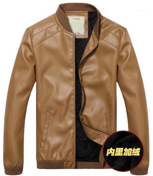 men brushed and thick baseball collar solid color pu leather coat young men's korean-style slim fit large size locomotive leathe1, Black
men brushed and thick baseball collar solid color pu leather coat young men's korean-style slim fit large size locomotive leathe1, Black