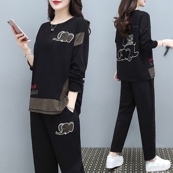 maupv 2020 spring new large for spring fat embroidery wear mm old loose foreign style embroidery leisure two piece suit size women's wo, Gray
maupv 2020 spring new large for spring fat embroidery wear mm old loose foreign style embroidery leisure two piece suit size women's wo, Gray