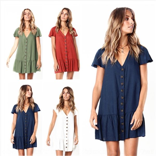 yedqm summer women's button dress4-color fashionable v-neck short sleeve pleated dress4-color women's dress dressbutton summer fas, Black;gray
yedqm summer women's button dress4-color fashionable v-neck short sleeve pleated dress4-color women's dress dressbutton summer fas, Black;gray