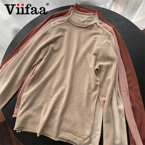 viifaa mock neck knitted slim stretchy pullover autumn winter for women long sleeve soft sweater 9 colors 20201, White;black
viifaa mock neck knitted slim stretchy pullover autumn winter for women long sleeve soft sweater 9 colors 20201, White;black