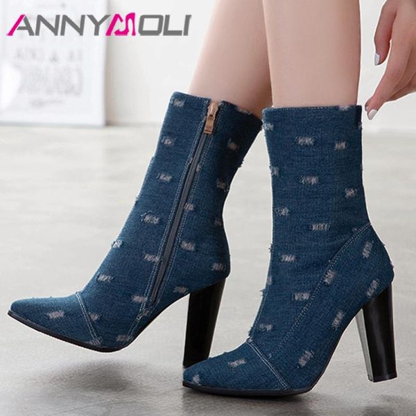 annymoli экстремальный высокий каблук короткие сапоги denim острым носом середина теленок сапоги женщина толстые обувает zip женская обувь о, Black
annymoli экстремальный высокий каблук короткие сапоги denim острым носом середина теленок сапоги женщина толстые обувает zip женская обувь о, Black