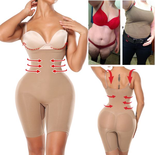 women waist trainer full body shapewear tummy control butt lifter body shaper thigh slimmer high waist bodysuit with straps, Black;white
women waist trainer full body shapewear tummy control butt lifter body shaper thigh slimmer high waist bodysuit with straps, Black;white