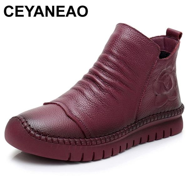 ceyaneaonew women snow boots handmade sewing genuine leather ankle boots soft bottom women autumn winter warm casual shoese1632, Black
ceyaneaonew women snow boots handmade sewing genuine leather ankle boots soft bottom women autumn winter warm casual shoese1632, Black
