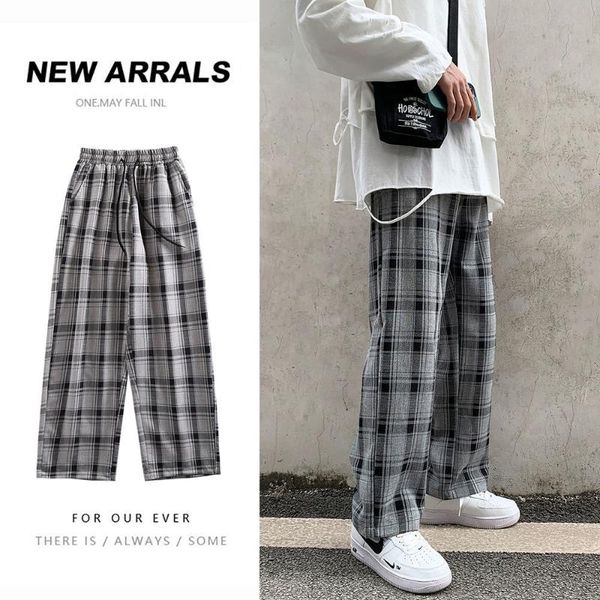 men's pants neploha wide leg plaid casual loose streetwear vintage quality 2021 fashion harajuku straight, Black
men's pants neploha wide leg plaid casual loose streetwear vintage quality 2021 fashion harajuku straight, Black