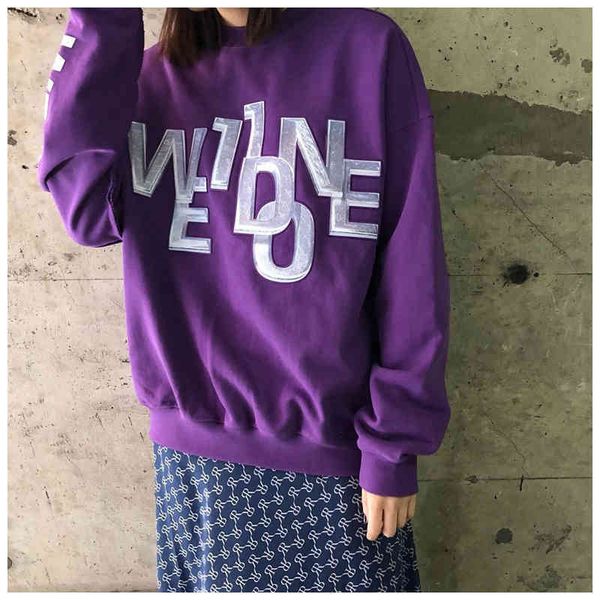 we11 done o-neck cotton lovers american street style three-dimensional letter printed long sleeve hoodie fr8b, Black
we11 done o-neck cotton lovers american street style three-dimensional letter printed long sleeve hoodie fr8b, Black