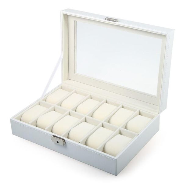 watch boxes & cases display box faux leather 12 grid case jewelry storage organizer gift caja reloj, Black;blue
watch boxes & cases display box faux leather 12 grid case jewelry storage organizer gift caja reloj, Black;blue