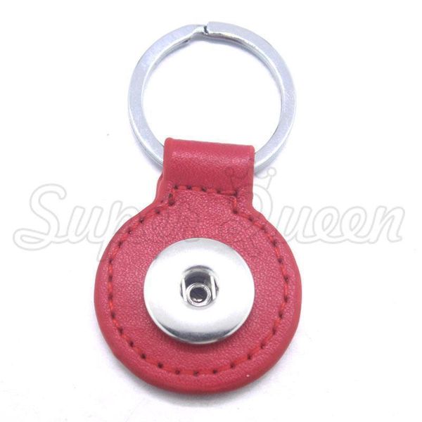 7colors 2016 3.5cm Round Candy Color Pu Leather 1 Button 18mm Metal Snap Button Keychain Women's Diy Jewelry Keyring K232 Q Bbyqlo