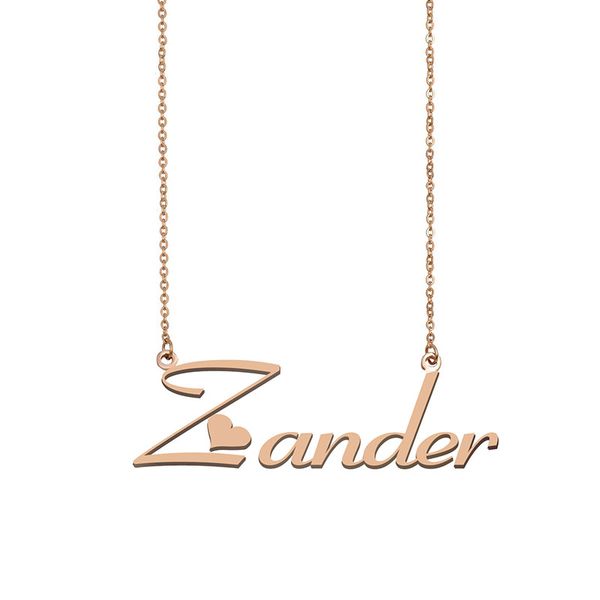 Zander Name Necklace Custom Nameplate Pendant for Women Girls Birthday Gift Kids Best Friends Jewelry 18k Gold Plated Stainless Steel, Silver
Zander Name Necklace Custom Nameplate Pendant for Women Girls Birthday Gift Kids Best Friends Jewelry 18k Gold Plated Stainless Steel, Silver