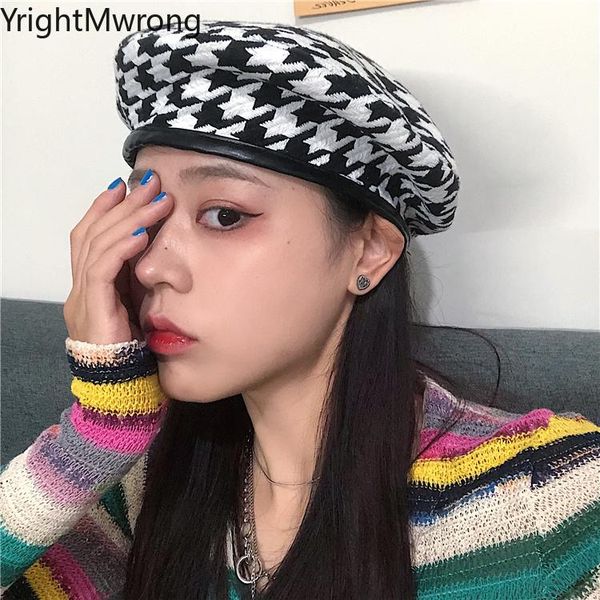 berets korean japanese streetwear fashion vintage plaid hat cute houndstooth painter cap beret women lolita ladies white colorblock, Blue;gray
berets korean japanese streetwear fashion vintage plaid hat cute houndstooth painter cap beret women lolita ladies white colorblock, Blue;gray