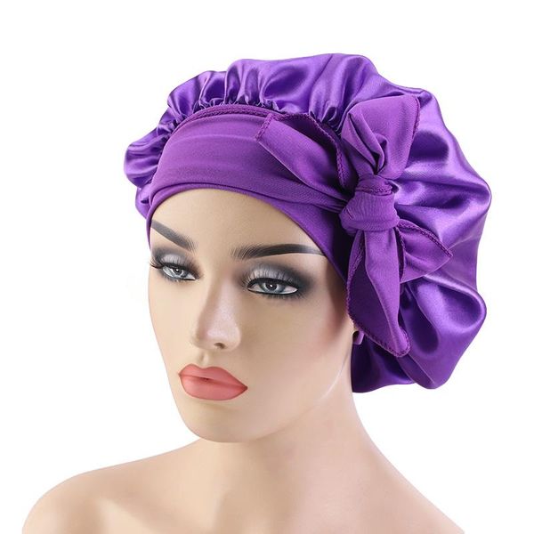solid satin bonnet with wide stretch ties long hair care women night sleep hat adjust hair styling cap silk head wrap shower cap
solid satin bonnet with wide stretch ties long hair care women night sleep hat adjust hair styling cap silk head wrap shower cap