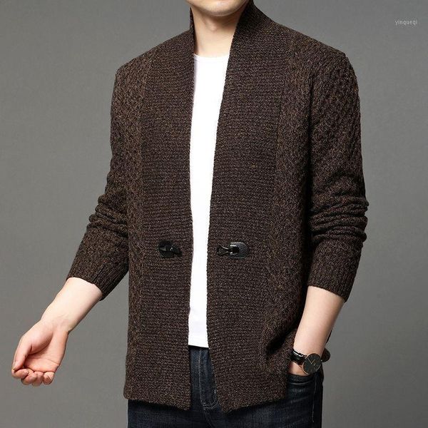 2021 new fashion autumn winter men wool cardigan coat men's slim warm thicken soft solid knitted sweater male casual clothes s231, White;black
2021 new fashion autumn winter men wool cardigan coat men's slim warm thicken soft solid knitted sweater male casual clothes s231, White;black