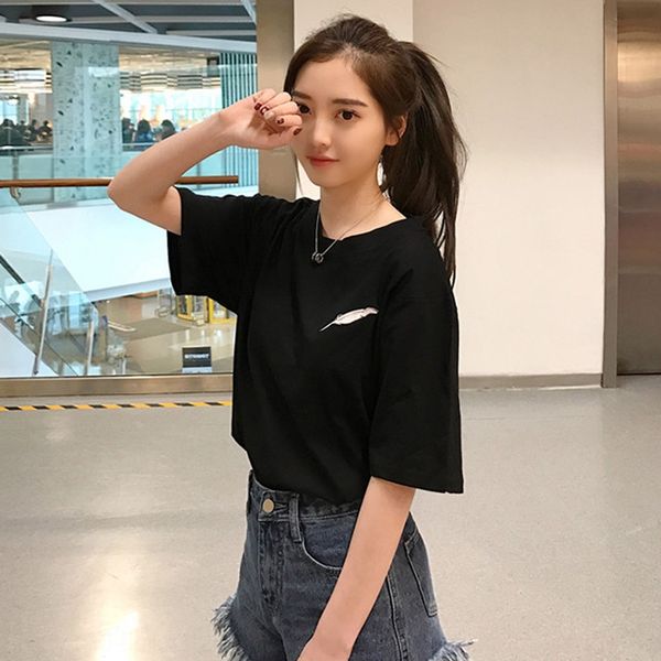 2020 embroidery t-shirt embroidery summer korean new embroidered t-shirt women's short sleeve loose fitting student's friend, White
2020 embroidery t-shirt embroidery summer korean new embroidered t-shirt women's short sleeve loose fitting student's friend, White