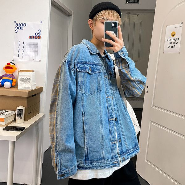 2021 new korea style spring autumn blue men's fashion denim jeans jacket casual streetwear clothes i9to, Black;brown
2021 new korea style spring autumn blue men's fashion denim jeans jacket casual streetwear clothes i9to, Black;brown