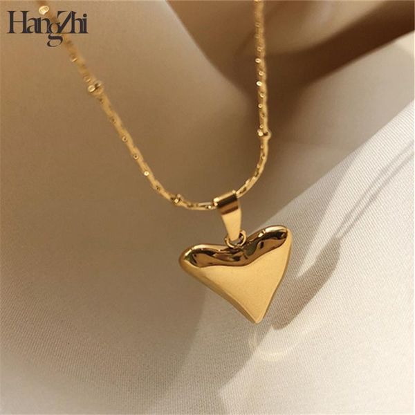 chains hangzhi 2021 vintage gold titanium steel irregular love heart pendant clavicle chain necklace for women girls party jewelry, Silver
chains hangzhi 2021 vintage gold titanium steel irregular love heart pendant clavicle chain necklace for women girls party jewelry, Silver