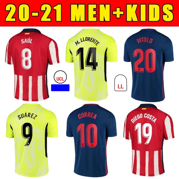 20 21 joão félix morata saúl felipe h.herrera koke martinez fans version home away short sleeve soccer jersey man + kids football shirt, Black;yellow
20 21 joão félix morata saúl felipe h.herrera koke martinez fans version home away short sleeve soccer jersey man + kids football shirt, Black;yellow