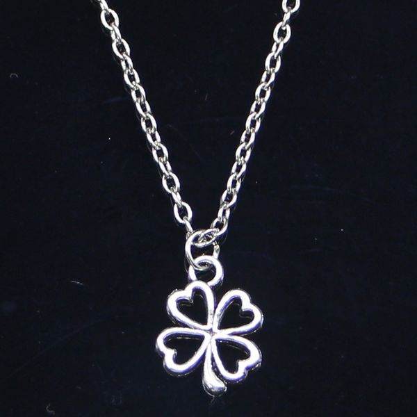 20pcs new fashion necklace 17x14mm lucky irish four leaf clover pendants short long women men colar gift jewelry choker 201014, Silver
20pcs new fashion necklace 17x14mm lucky irish four leaf clover pendants short long women men colar gift jewelry choker 201014, Silver