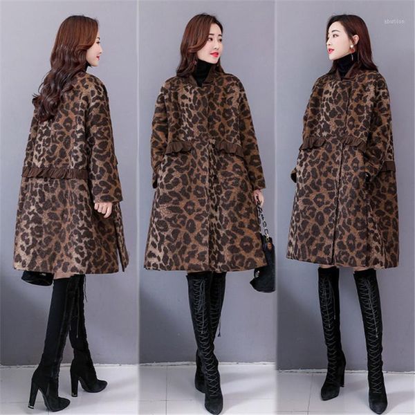 women's wool & blends women woolen coat high-end long windbreaker 2021 autumn winter women's leopard jacket loose cloak outerwear1, Black
women's wool & blends women woolen coat high-end long windbreaker 2021 autumn winter women's leopard jacket loose cloak outerwear1, Black