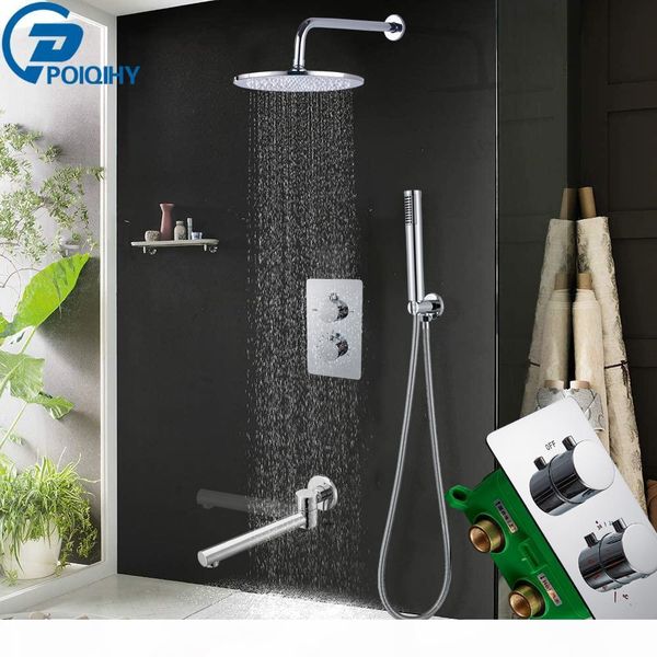 poiqihy chrome shower faucets 8 10 12 16 rainfall shower head bath shower set diverter 3 ways thermostatic valve system bbyana mj_bag
poiqihy chrome shower faucets 8 10 12 16 rainfall shower head bath shower set diverter 3 ways thermostatic valve system bbyana mj_bag