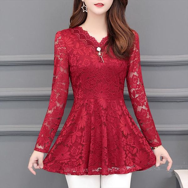 women new plus size 5xl lace v neck long sleeved lace blouses shirt womens clothing blusas mujer de moda blusa, White
women new plus size 5xl lace v neck long sleeved lace blouses shirt womens clothing blusas mujer de moda blusa, White