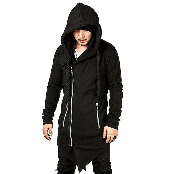 2021 winter fall of men's irregular multi-zipper long hip hop male goth-style vintage jacket with homme hoodie sweatshirt ctuz, Black
2021 winter fall of men's irregular multi-zipper long hip hop male goth-style vintage jacket with homme hoodie sweatshirt ctuz, Black