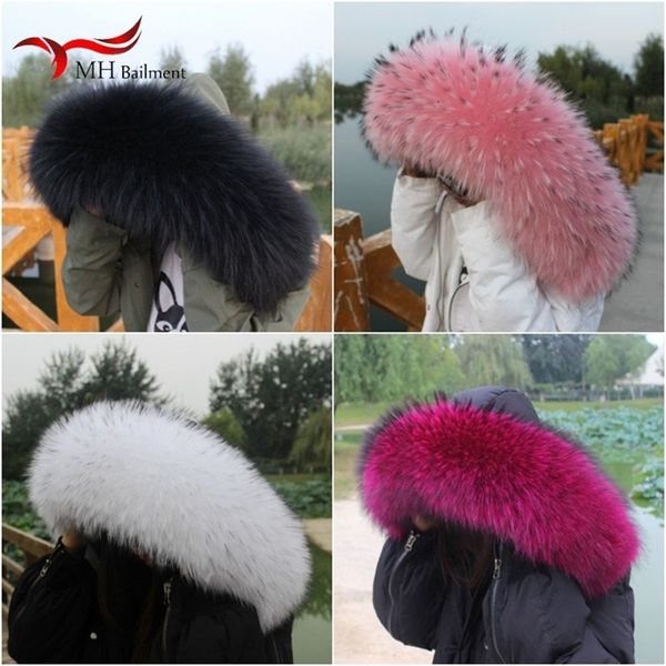 super winter new real raccoon fur collar furry warm comfortable coat ladies shawl large size scarf female y201007, Blue;gray
super winter new real raccoon fur collar furry warm comfortable coat ladies shawl large size scarf female y201007, Blue;gray
