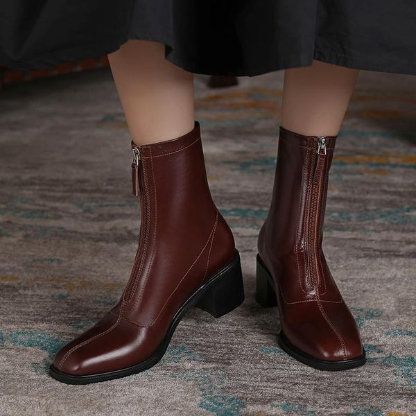 boots concise sweet zipper women winter ankle genuine leather 2021 shoes woman fashion wedding party, Black
boots concise sweet zipper women winter ankle genuine leather 2021 shoes woman fashion wedding party, Black