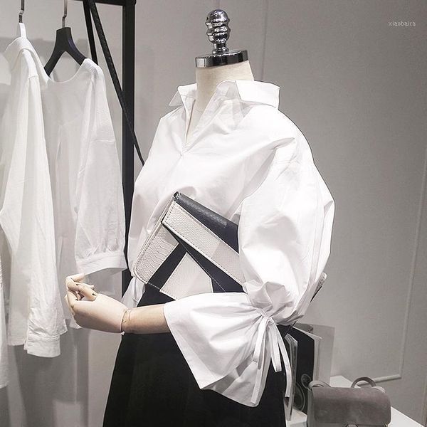 new women casual basic summer autumn blouse shirt white work wear bandage loose big size1
new women casual basic summer autumn blouse shirt white work wear bandage loose big size1