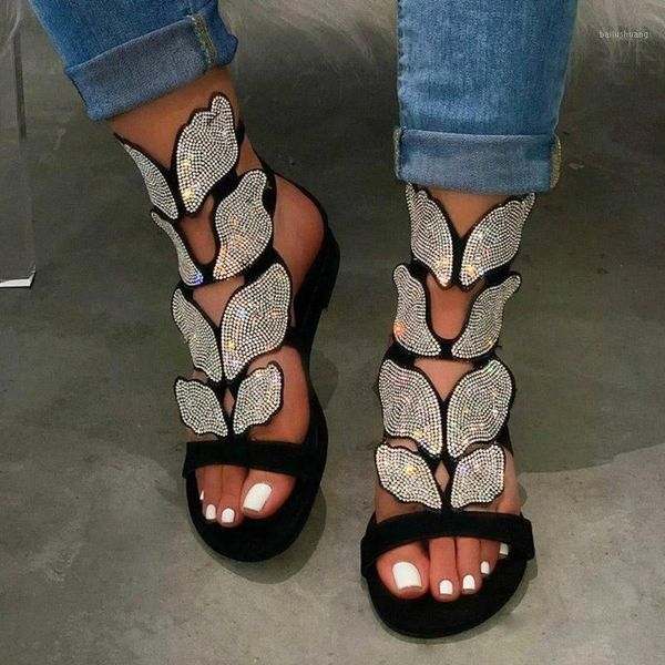 2020 women rhinestone gladiator sandals flat butterfly-shape shoes new soft-slip non-slip sandals outdoor beach j551, Black
2020 women rhinestone gladiator sandals flat butterfly-shape shoes new soft-slip non-slip sandals outdoor beach j551, Black