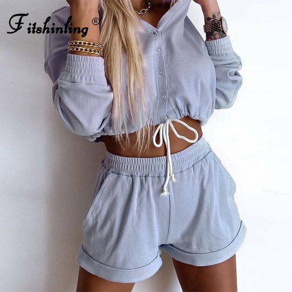 women's tracksuits fitshinling autumn women matching sets buttons-down co-ord outfits drawstring hoodies shorts 2 piece set casual fitn, Gray
women's tracksuits fitshinling autumn women matching sets buttons-down co-ord outfits drawstring hoodies shorts 2 piece set casual fitn, Gray
