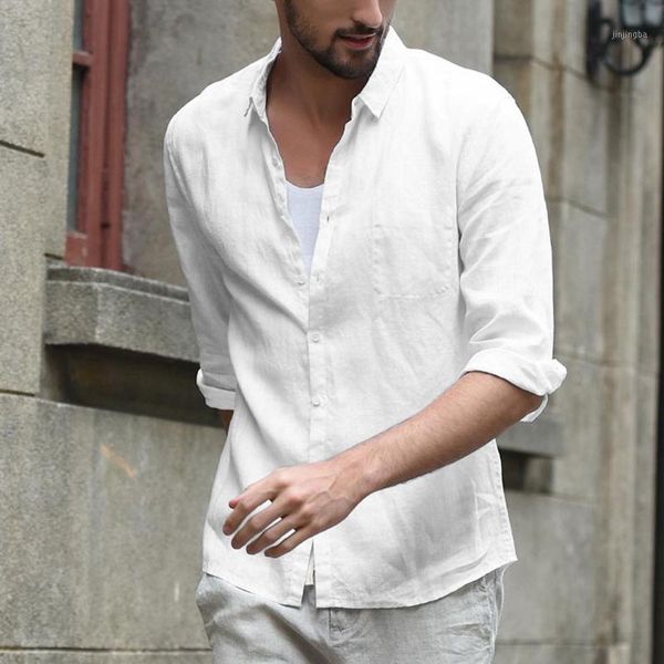men's shirt chemise comfort baggy linen blend solid color three quarter sleeve turn-down collar shirts men camisas hombre1, White;black
men's shirt chemise comfort baggy linen blend solid color three quarter sleeve turn-down collar shirts men camisas hombre1, White;black