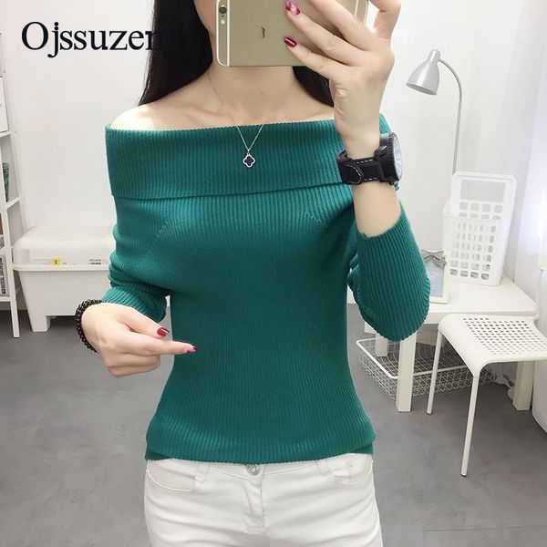 green pink slash neck knitted sweaters women's pullovers slim female clothing off shoulder sweaters women autumn1, White;black
green pink slash neck knitted sweaters women's pullovers slim female clothing off shoulder sweaters women autumn1, White;black