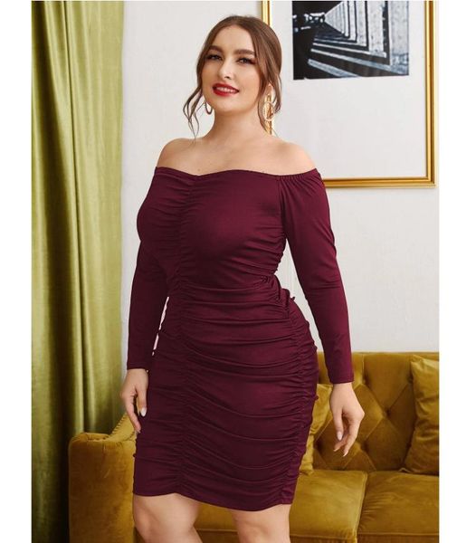 charming solid women draped dress 2021 spring summer long sleeves slash neck office lady 's knee length bodycon dresses, White;black
charming solid women draped dress 2021 spring summer long sleeves slash neck office lady 's knee length bodycon dresses, White;black