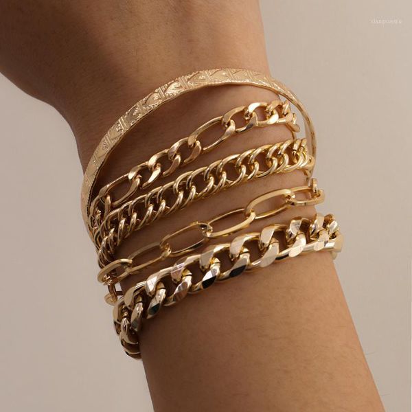 5pcs/set geometric set women's retro thick curb cuban charm trend rock hip hop jewelry link chain, Black
5pcs/set geometric set women's retro thick curb cuban charm trend rock hip hop jewelry link chain, Black