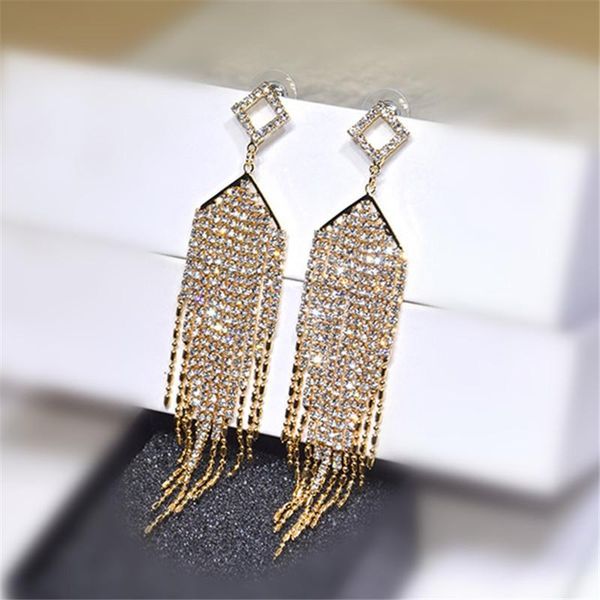ajojewel super bling rhinestone chain tassel earrings for women fashion bridal wedding dangle earrings long brass jewelry, Silver
ajojewel super bling rhinestone chain tassel earrings for women fashion bridal wedding dangle earrings long brass jewelry, Silver