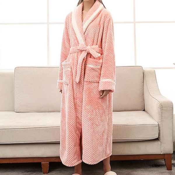 women's sleepwear winter plus size long mid-calf bathrobe ladies thick warm flannel bath robes night women dressing gown, Black;red
women's sleepwear winter plus size long mid-calf bathrobe ladies thick warm flannel bath robes night women dressing gown, Black;red