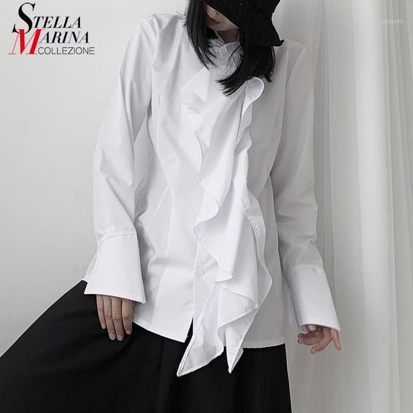 new 2019 korean style women long sleeve solid white black blouse shirt vertical ruffles ladies stylish casual blouses 1207b-041
new 2019 korean style women long sleeve solid white black blouse shirt vertical ruffles ladies stylish casual blouses 1207b-041