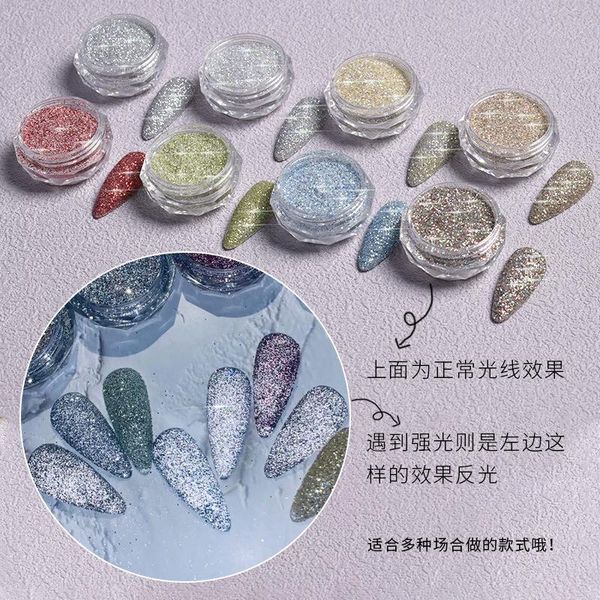 nail glitter 1box art colorful diamond powder, silver red sequins, change colors in strong light, decoration, Silver;gold
nail glitter 1box art colorful diamond powder, silver red sequins, change colors in strong light, decoration, Silver;gold