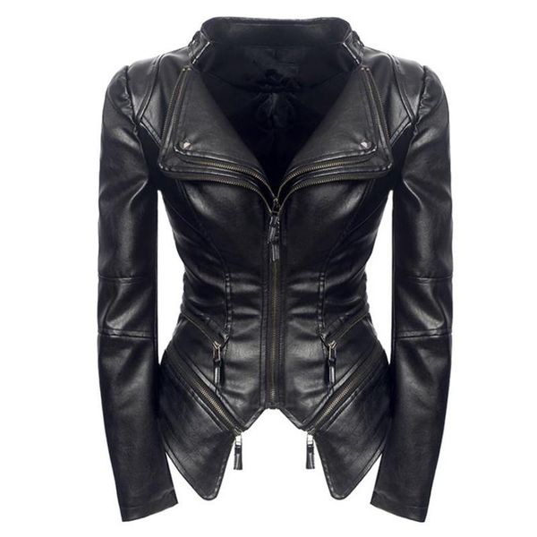 warm coat women autumn winter fashion black motorcycle jacket imitation leather clothing pu leather jacket gothic
warm coat women autumn winter fashion black motorcycle jacket imitation leather clothing pu leather jacket gothic
