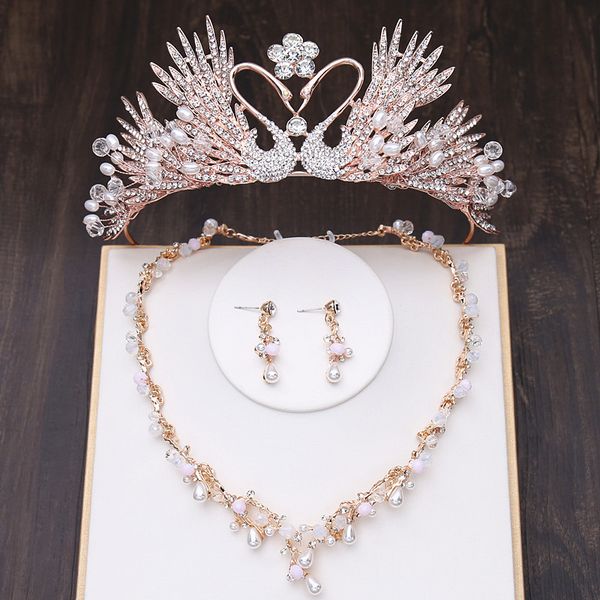 bridal headdress 2020 new atmosphere princess crown super fairy wedding dress accessories three sets, Silver
bridal headdress 2020 new atmosphere princess crown super fairy wedding dress accessories three sets, Silver